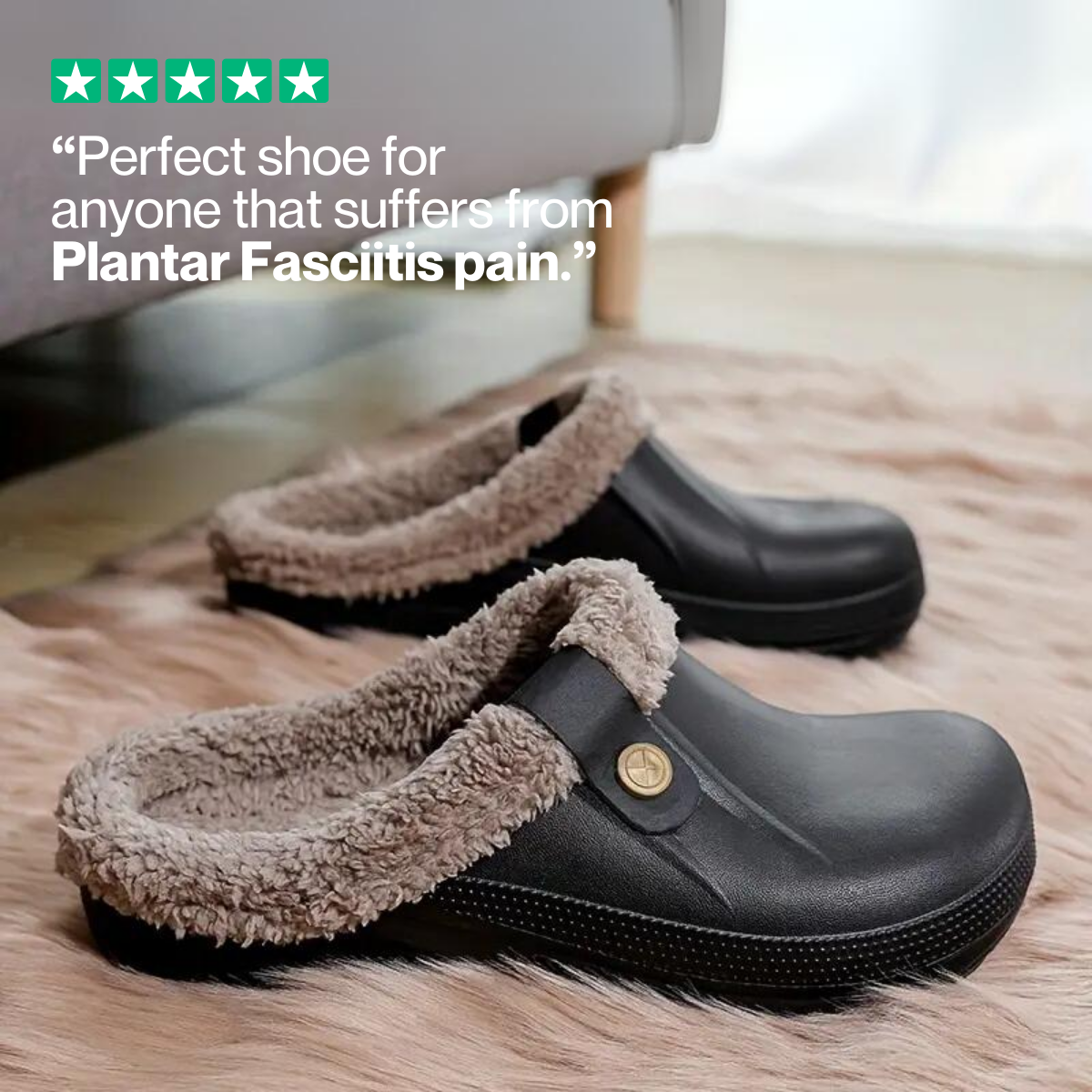 Orthorun Fuzzy - Healthy & Non-Slip Comfort Clog Mules