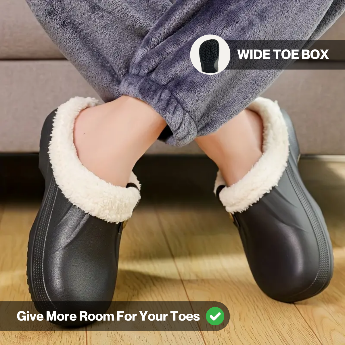 Orthorun Fuzzy - Healthy & Non-Slip Comfort Clog Mules