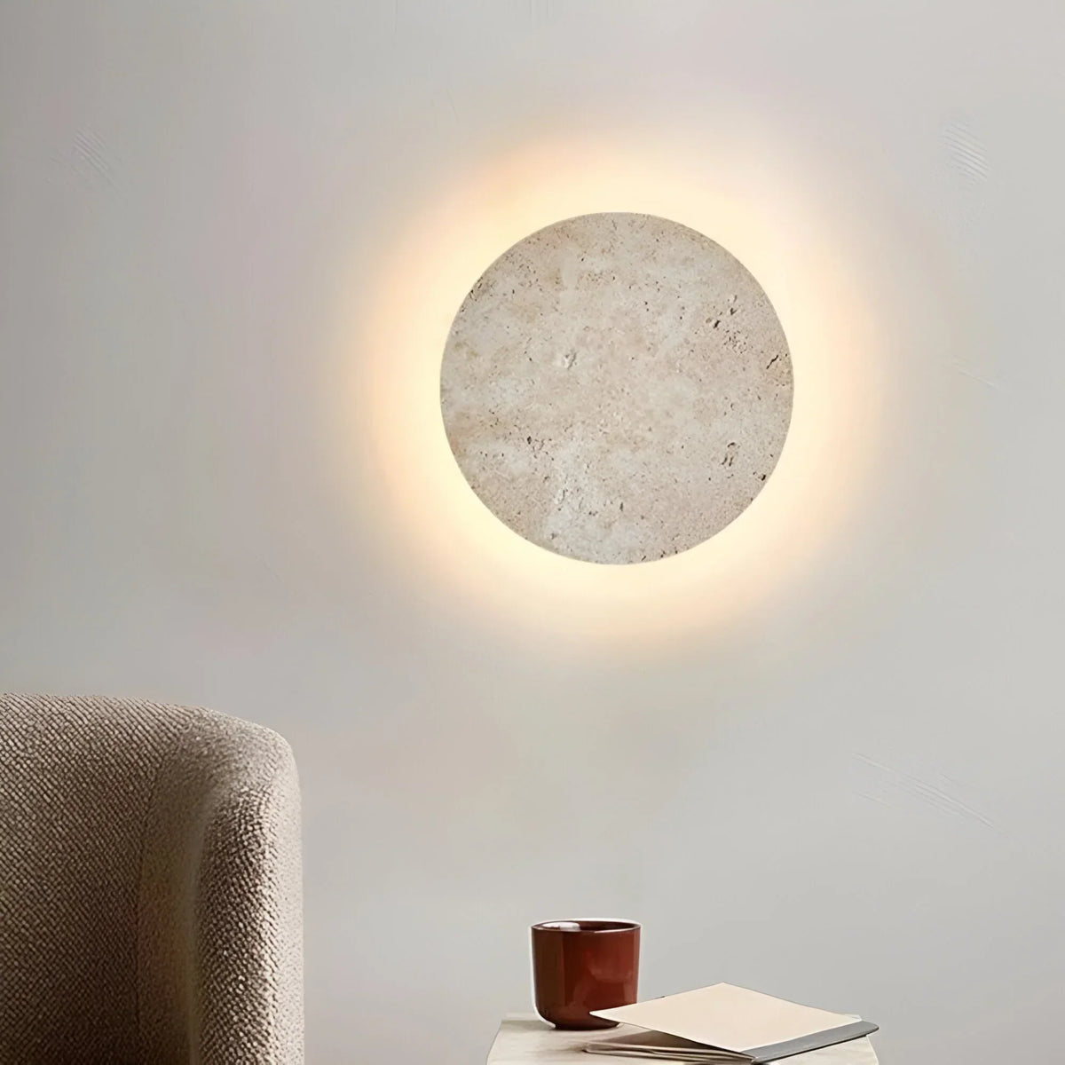 Orthorun | TerraLume - Round Stone Wall Light