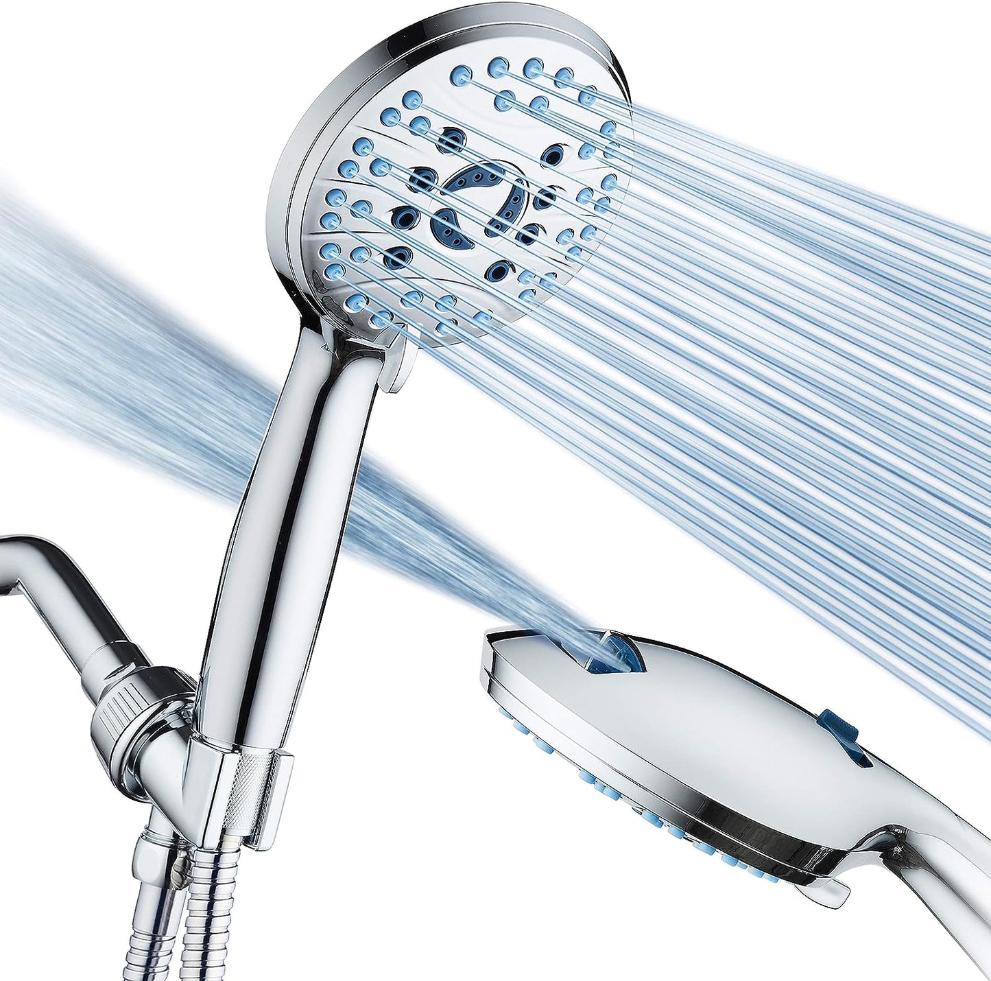 Adjustable Pressure Handheld Shower Head With A Hose - Orthorun