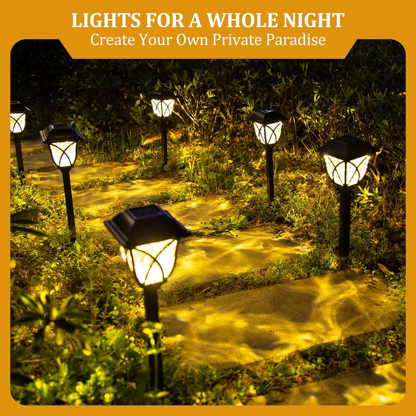 6 Pack Led Solar Pathway Garden Lights Outdoor - Orthorun