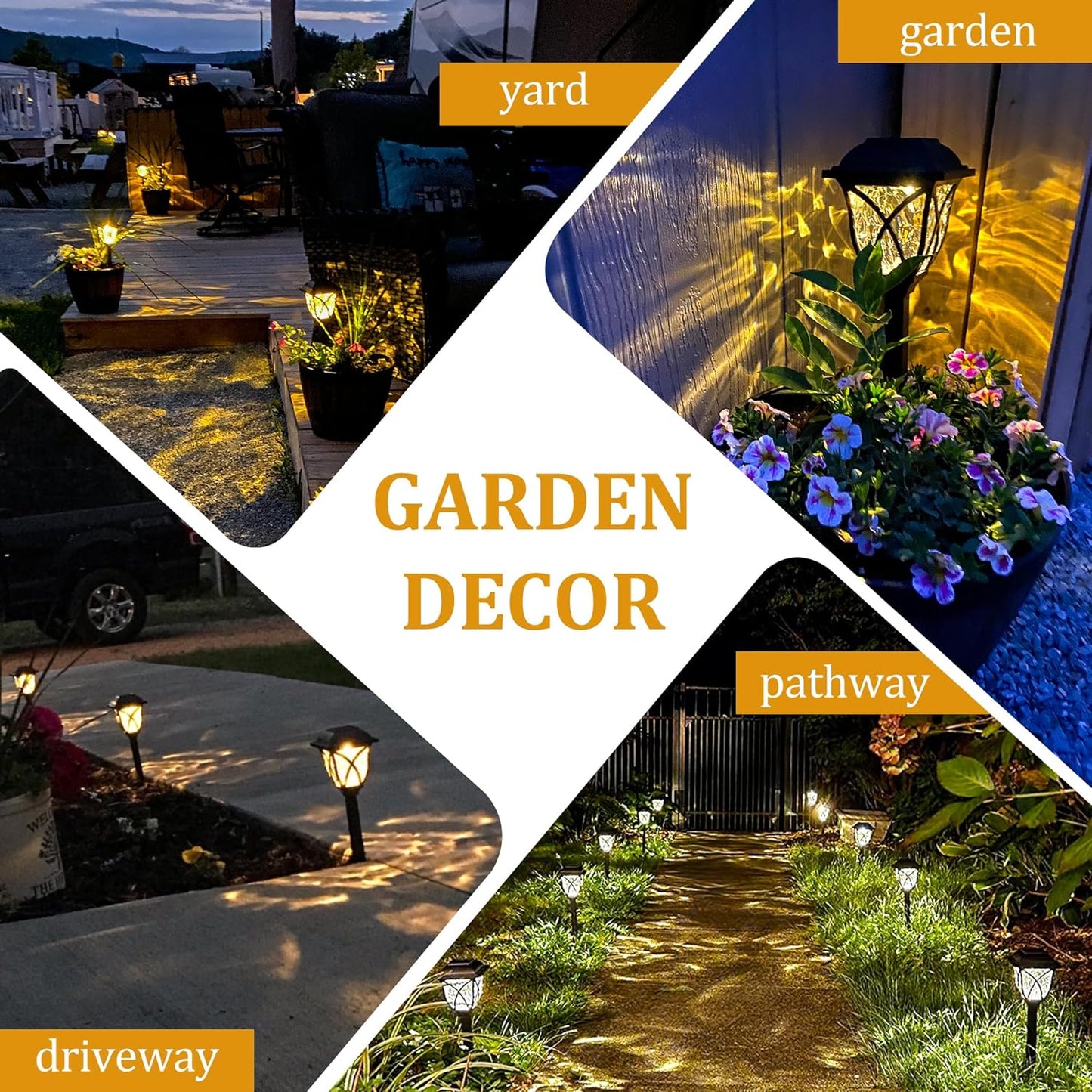 6 Pack Led Solar Pathway Garden Lights Outdoor - Orthorun