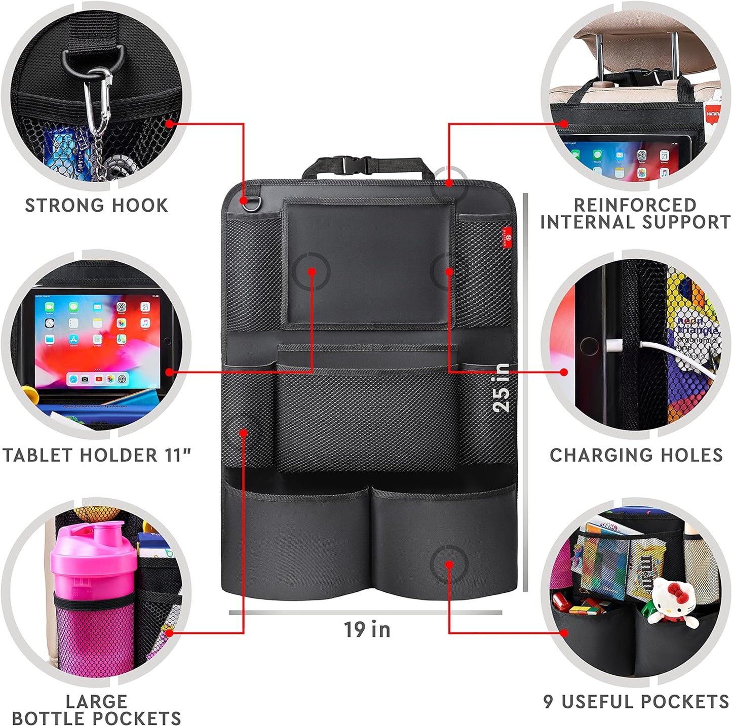 2-pack Car Backseat Organizer - Orthorun