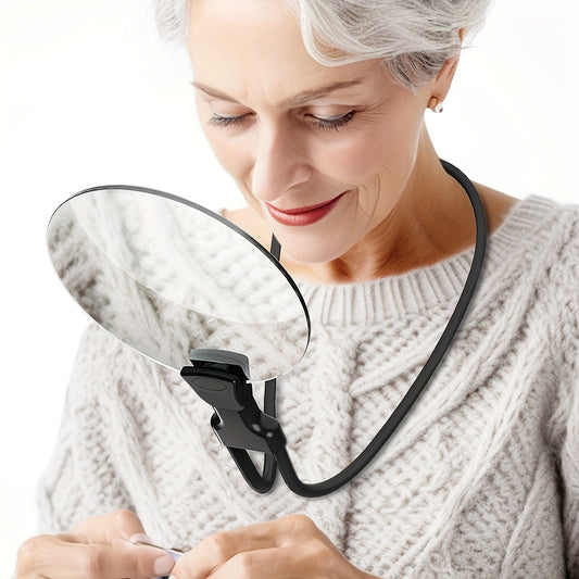 Orthorun | Hands-Free Magnifying Glass with Neck Strap – 5X Magnification for Reading & Hobby Work
