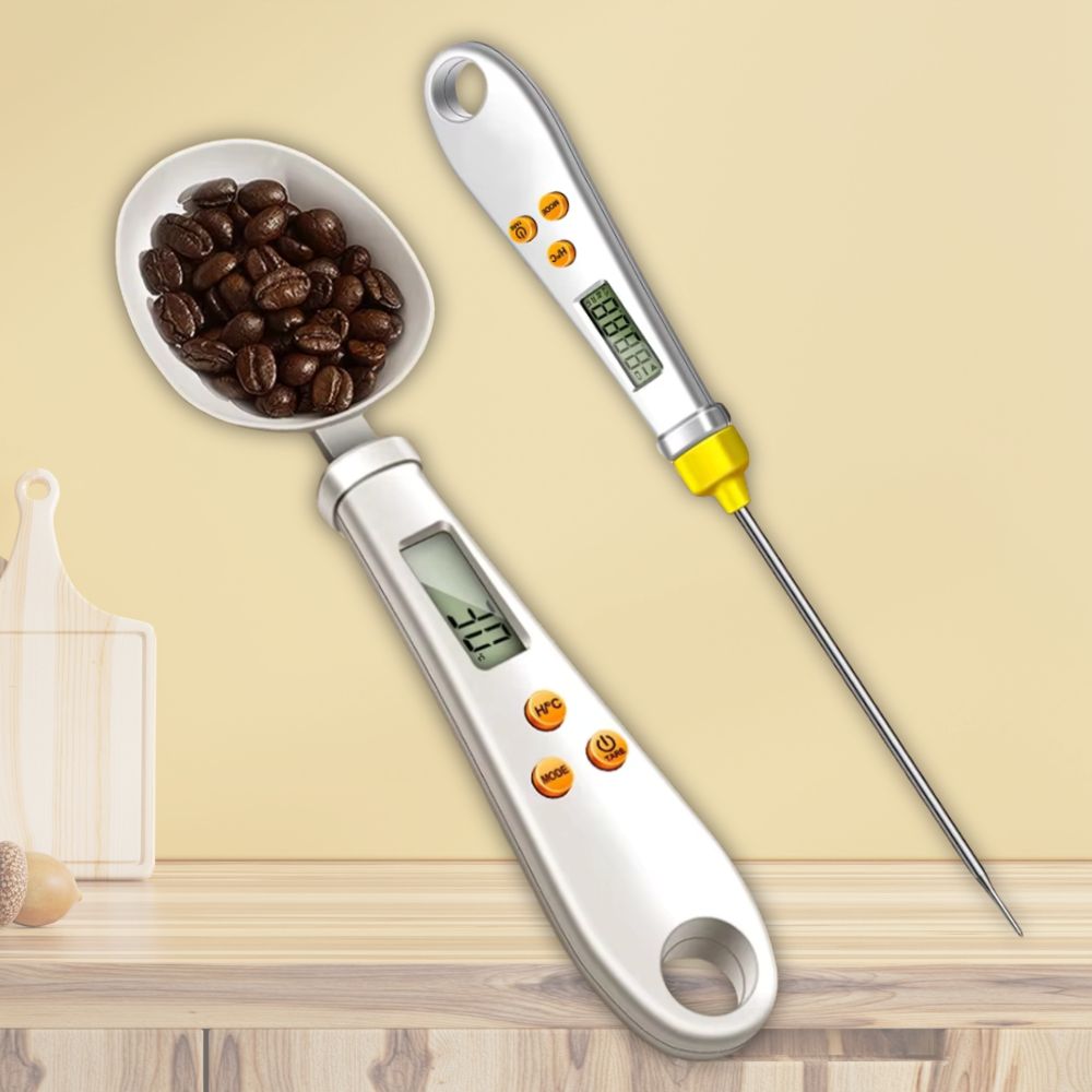 2-in-1 Digital Mini Spoon Scale & Food Thermometer - Orthorun