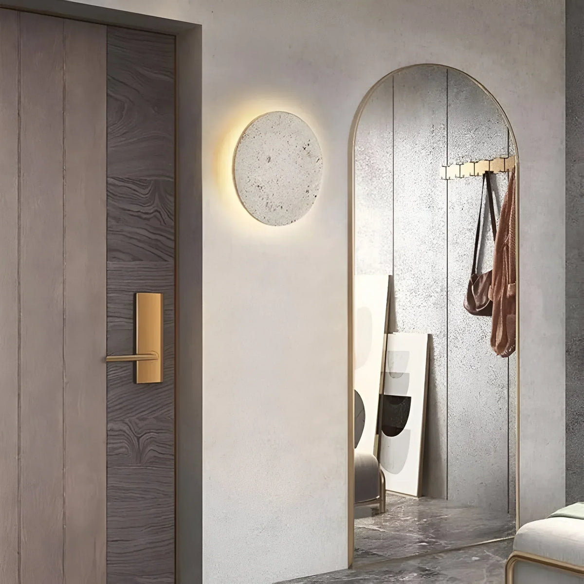 Orthorun | TerraLume - Round Stone Wall Light