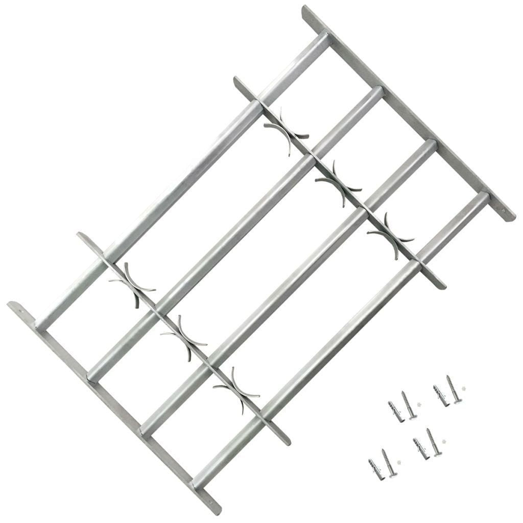 Adjustable safety grille for windows with 3 crossbars 700-1050 mm - Orthorun