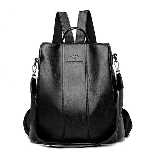 Orthorun | Theft-Proof Leather Backpack for Women – Vintage Style Anti-Theft Travel Daypack