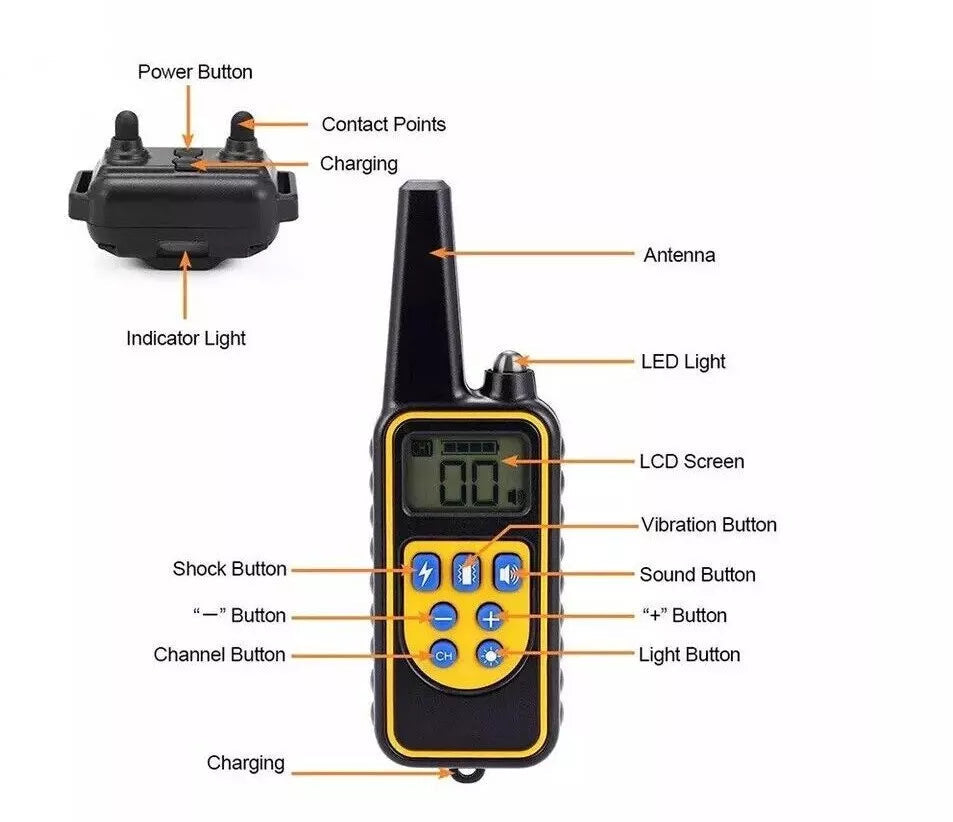 2600ft Electronic Dog Training Collar Waterproof Pet Remote Control - Orthorun