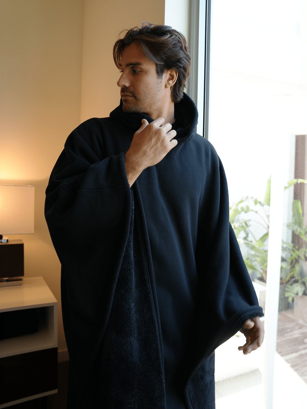 Orthorun | Weighted Cloak Hoodie – Sensory-Friendly Cotton Hoodie with Faux Fur Lining, Cozy Oversized Comfort