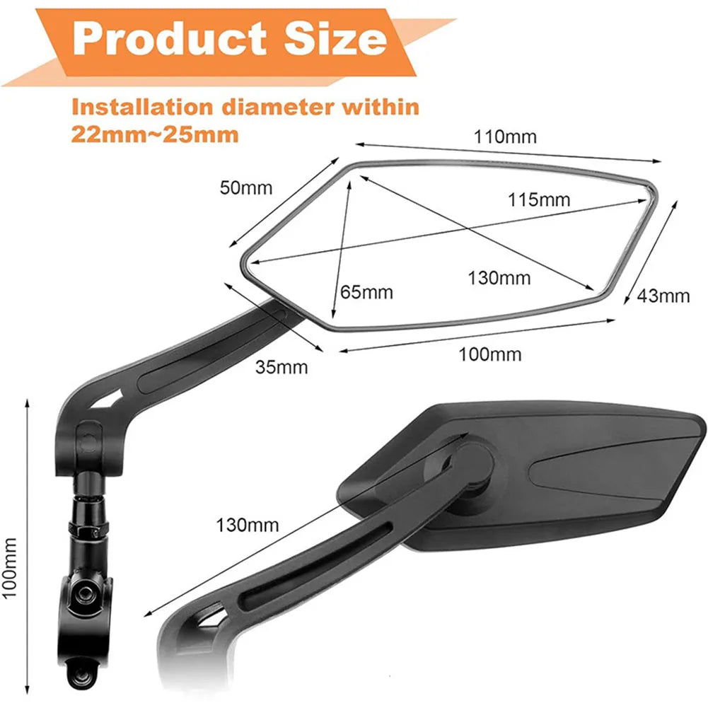2 Pack Bike Mirrors - Orthorun