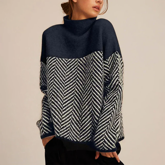 Xandra | Women’s Herringbone-Pattern Knit Sweater