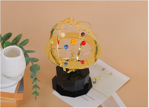 Orthorun | Grand Orrery Model – Handcrafted Mechanical Brass Solar System Replica with 5 Planets