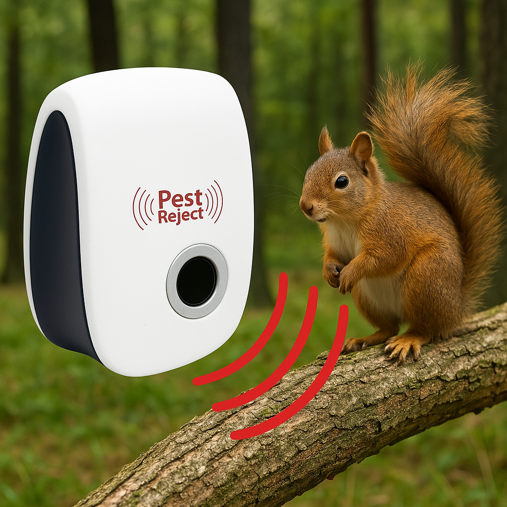 Orthorun | Ultrasonic Squirrel Repeller Device – Effective Pest Control to Deter Squirrels in 48 Hours for Gardens & Yards