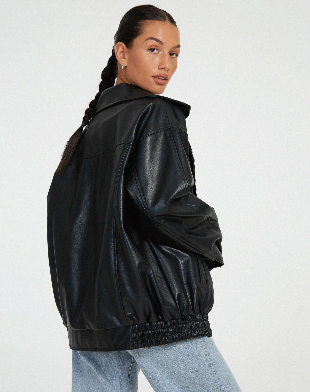 Clarina | Women’s Oversized Leather Jacket with Modern Edge