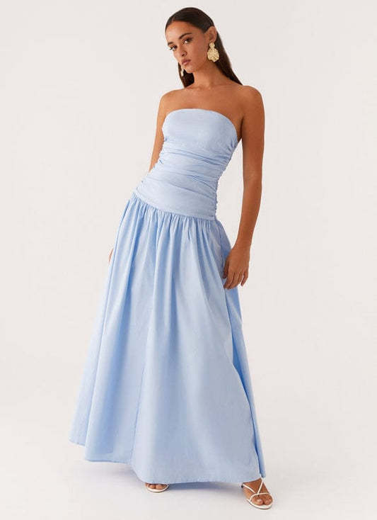 Coralia | Sleeveless Maxi Dress in Blue