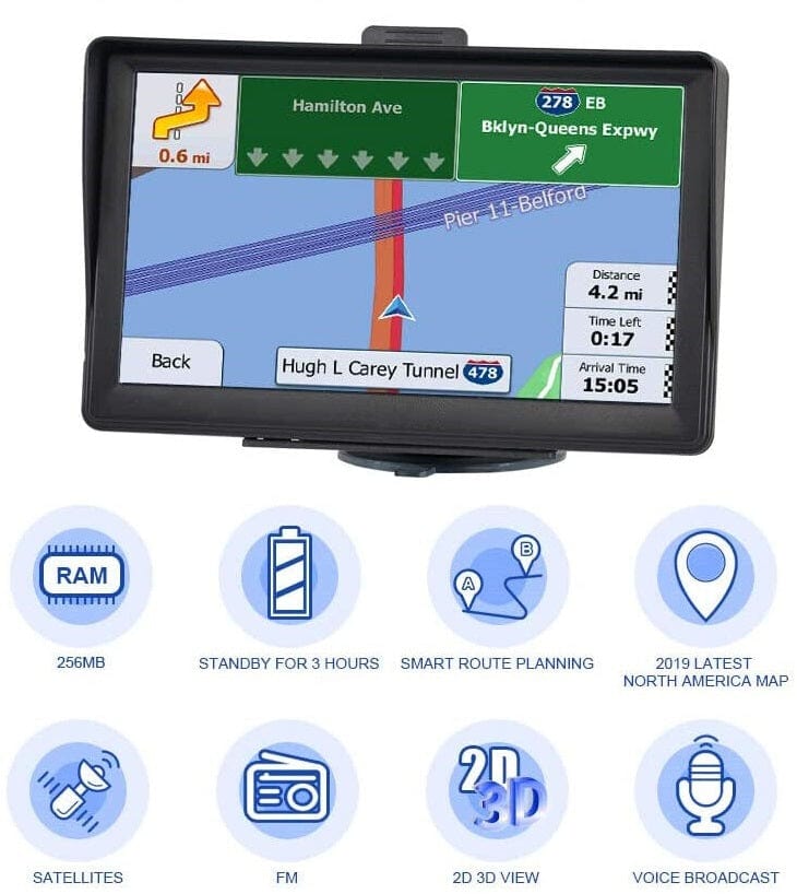 7 Inch GPS Navigation System for Car & Truck - Orthorun