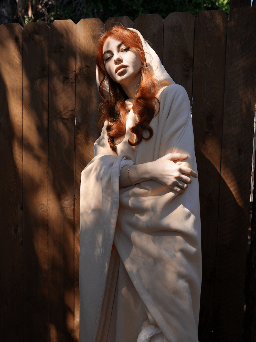 Orthorun | Weighted Cloak Hoodie – Sensory-Friendly Cotton Hoodie with Faux Fur Lining, Cozy Oversized Comfort