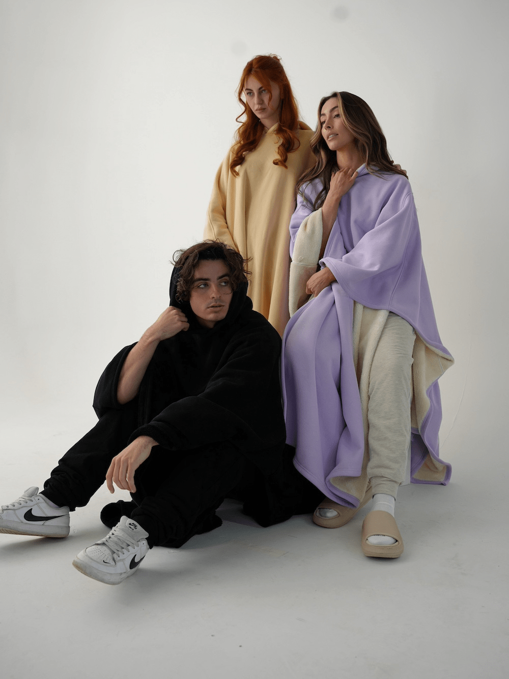 Orthorun | Weighted Cloak Hoodie – Sensory-Friendly Cotton Hoodie with Faux Fur Lining, Cozy Oversized Comfort