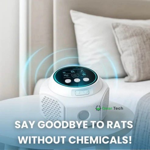 Orthorun | Plug-In Ultrasonic Rat Repellent – Chemical-Free, Silent, Covers Up to 3200 sq. ft. for Indoor & Outdoor Use