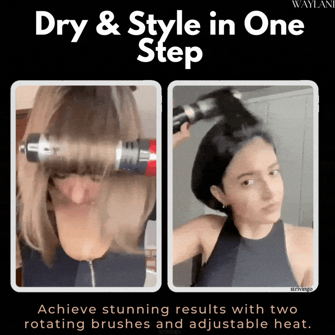 Orthorun | 3-in-1 Rotating Hair Dryer and Styler – Adjustable Temperature for Effortless Curls and Waves