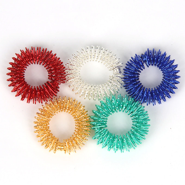 Acupressure Spiked Finger Massage Rings With Sensory Impressions - Orthorun