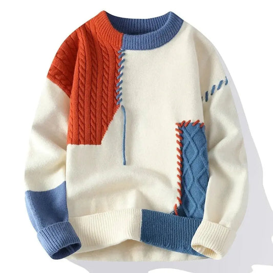 Mackenly | Men’s Patchwork Sweater by Orthorun