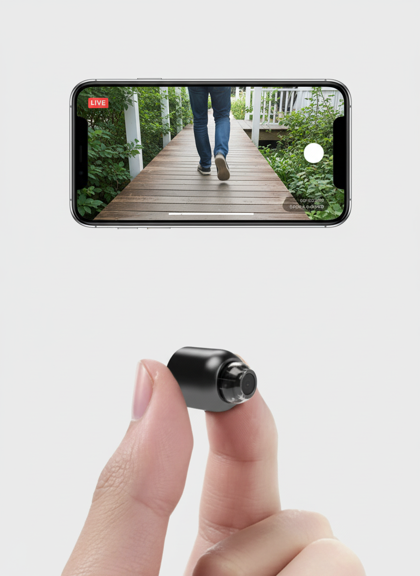 Orthorun | 2-Pack Mini WiFi Security Camera – 1080P HD, 140° Wide-Angle, Night Vision, Motion Detection (32GB SD Included)