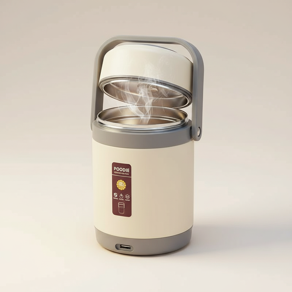 Orthorun | USB Heated Lunch Box – 304 Stainless Steel Portable Food Warmer for Work & Travel