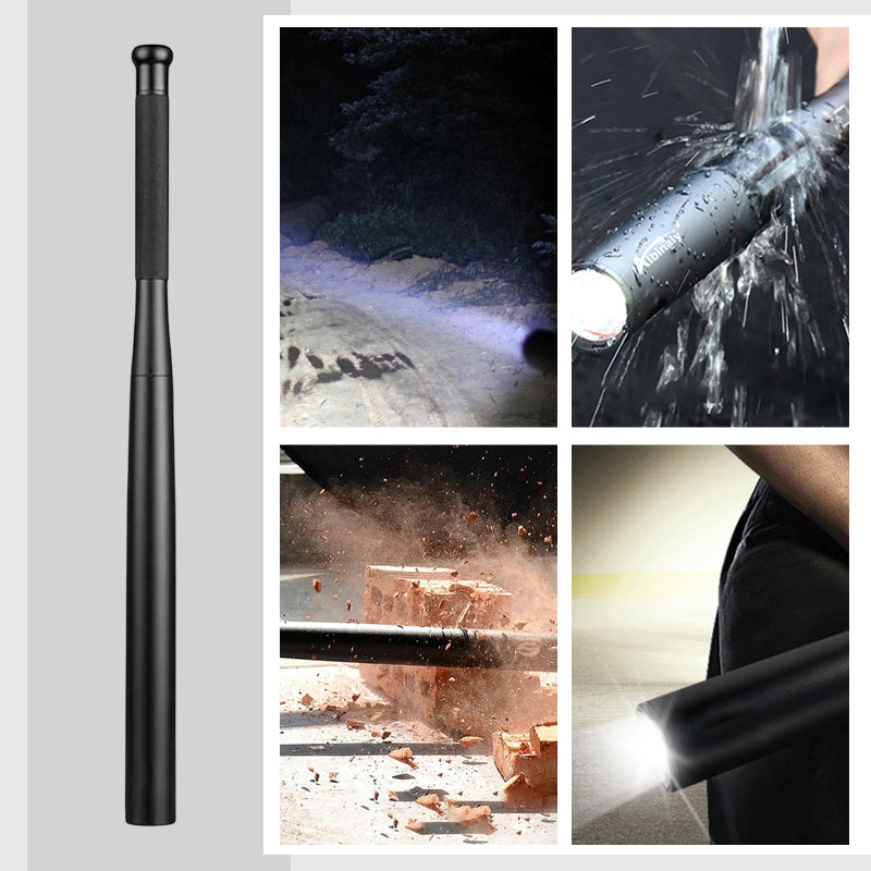 Orthorun | Baseball Bat Shaped LED Flashlight – Aluminum Alloy, 3 Lighting Modes for Emergency & Utility Use