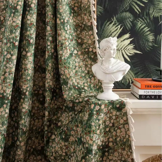 Orthorun | French Vintage Floral Pattern Curtain