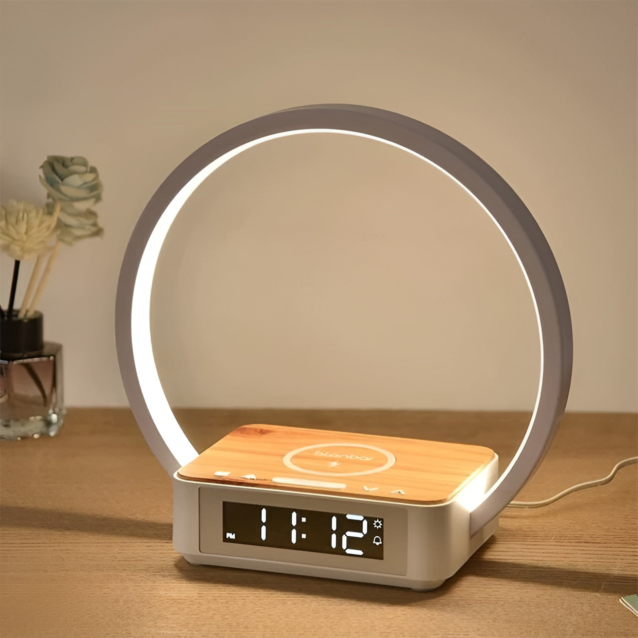 3-in-1 Table Lamp – Wireless Charging, Alarm Clock & Touch Control - Orthorun