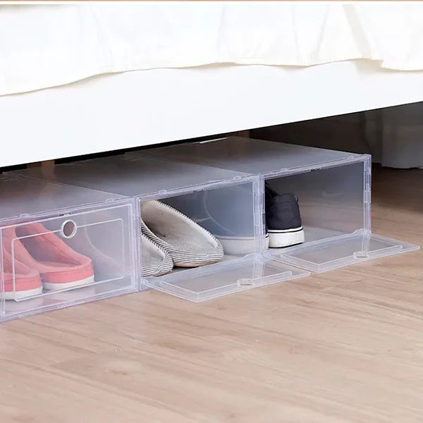 6pcs Clear Shoe Box Stackable Plastic Organizer - Orthorun