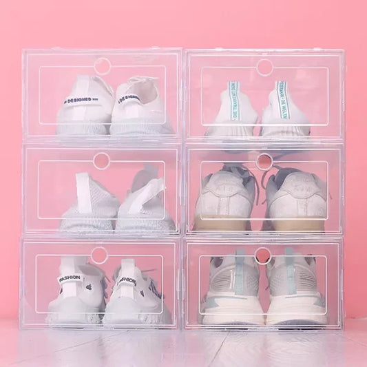 6pcs Clear Shoe Box Stackable Plastic Organizer - Orthorun