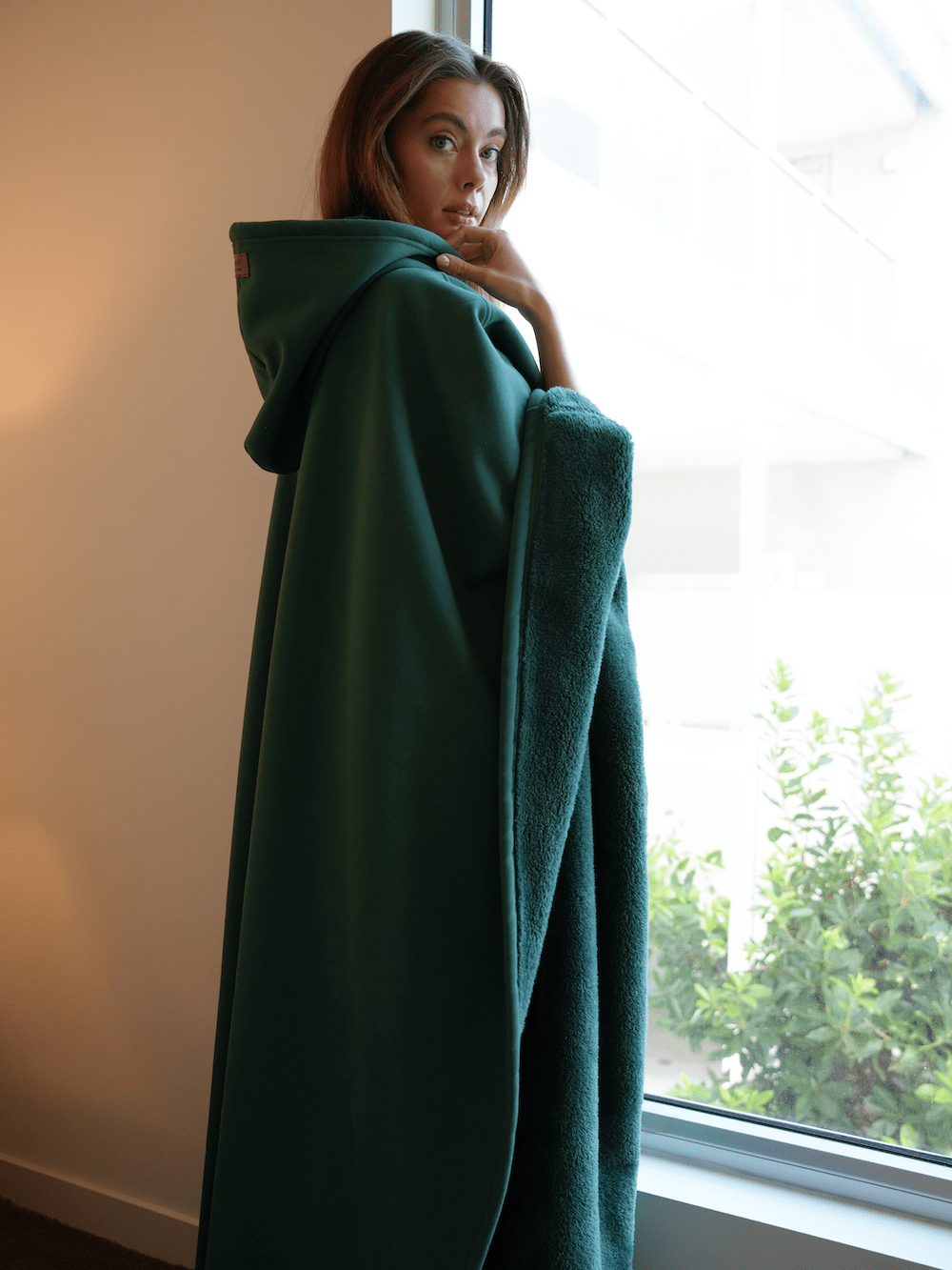 Orthorun | Weighted Cloak Hoodie – Sensory-Friendly Cotton Hoodie with Faux Fur Lining, Cozy Oversized Comfort