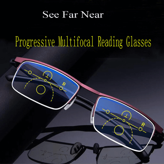 Orthorun| German Intelligent Progressive Glasses – No-Distraction Multifocal Reading Glasses for Clear Vision