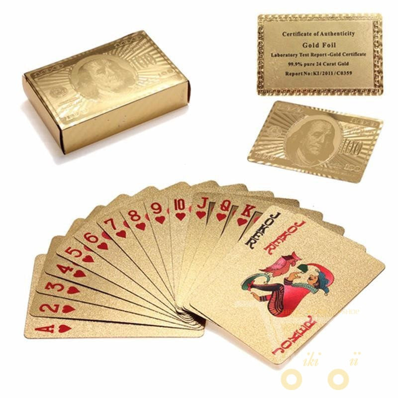 Orthorun | 24K Gold Plated Playing Cards with Wooden Storage Box