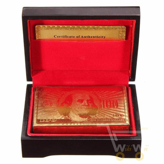 Orthorun | 24K Gold Plated Playing Cards with Wooden Storage Box