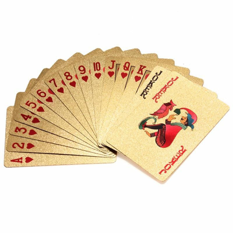 Orthorun | 24K Gold Plated Playing Cards with Wooden Storage Box