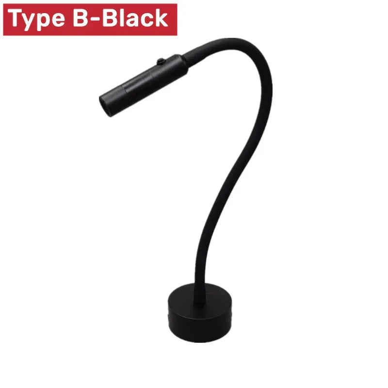 Orthorun | Modern Flexible LED Reading Wall Lamp with Switch - 1W/3W