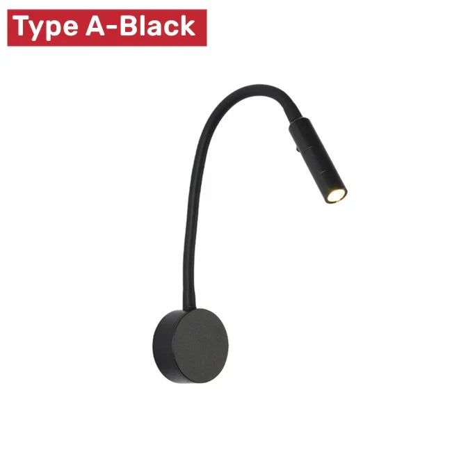 Orthorun | Modern Flexible LED Reading Wall Lamp with Switch - 1W/3W