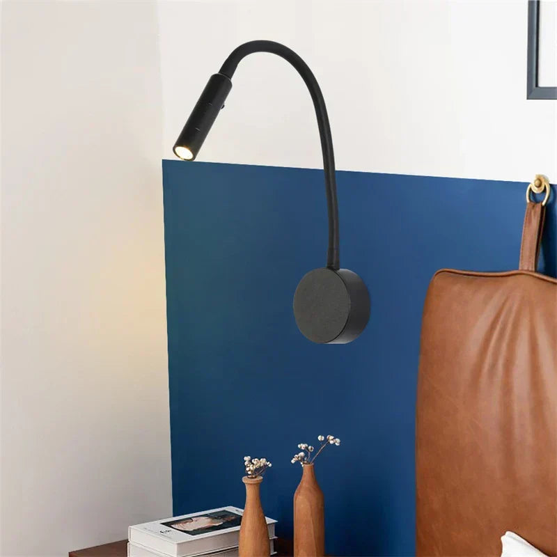 Orthorun | Modern Flexible LED Reading Wall Lamp with Switch - 1W/3W