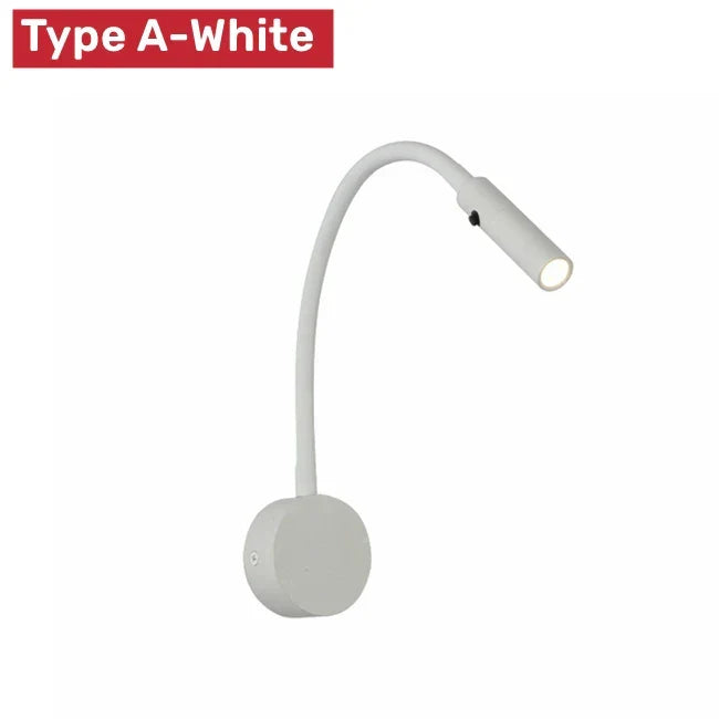 Orthorun | Modern Flexible LED Reading Wall Lamp with Switch - 1W/3W