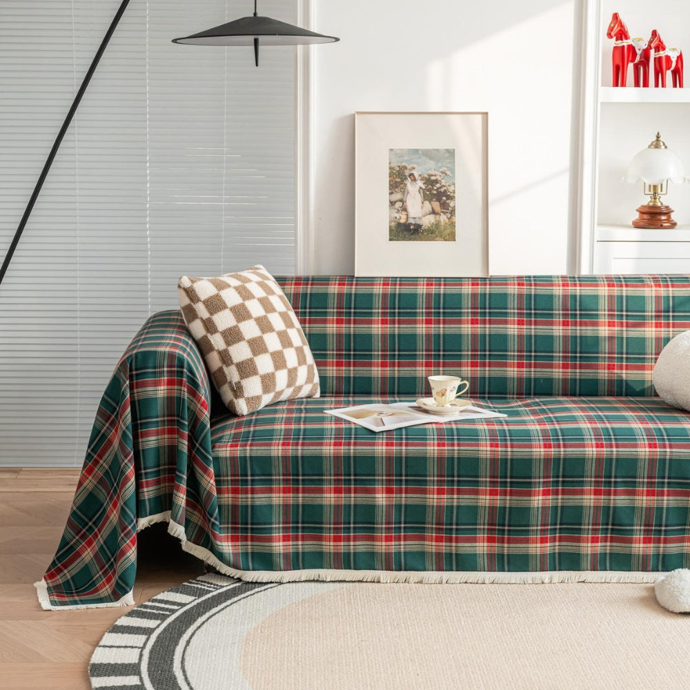 Orthorun | Hearthline Cottage Plaid Sofa Cover