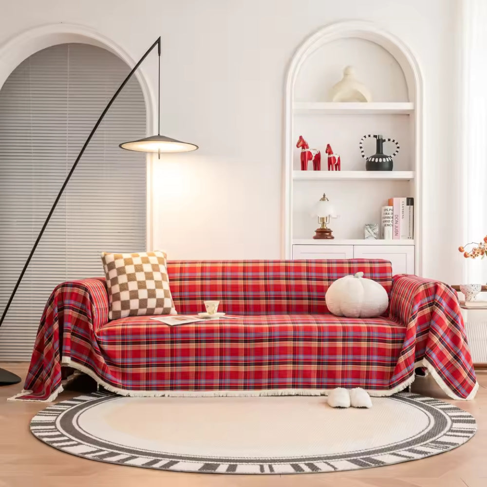 Orthorun | Hearthline Cottage Plaid Sofa Cover