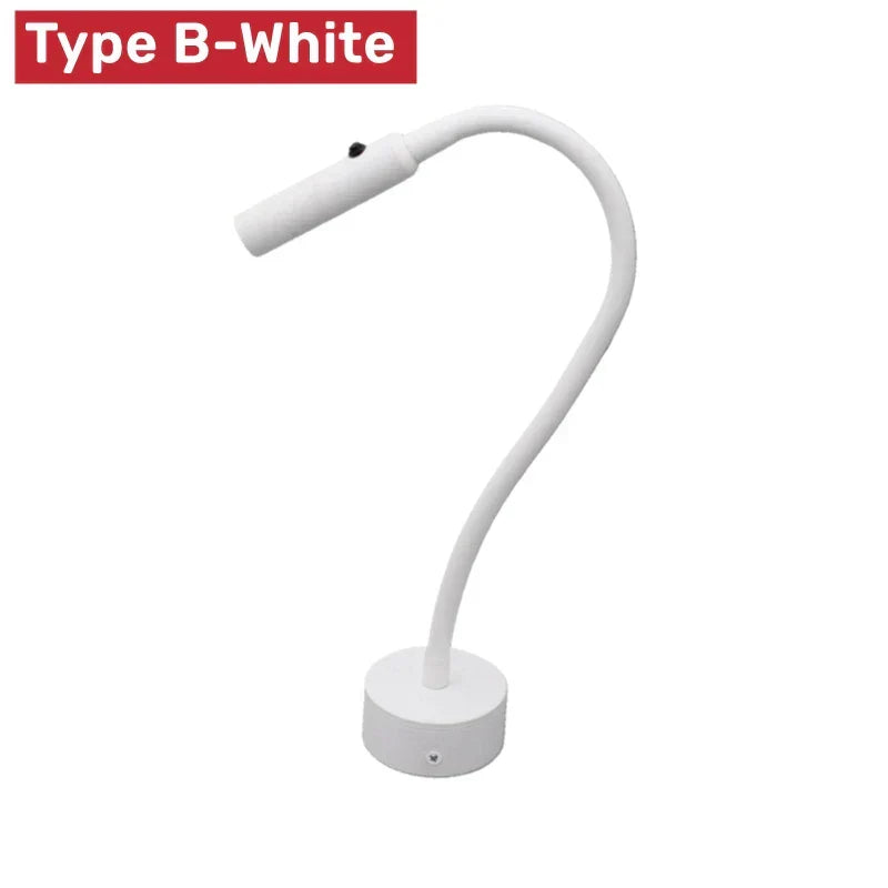 Orthorun | Modern Flexible LED Reading Wall Lamp with Switch - 1W/3W