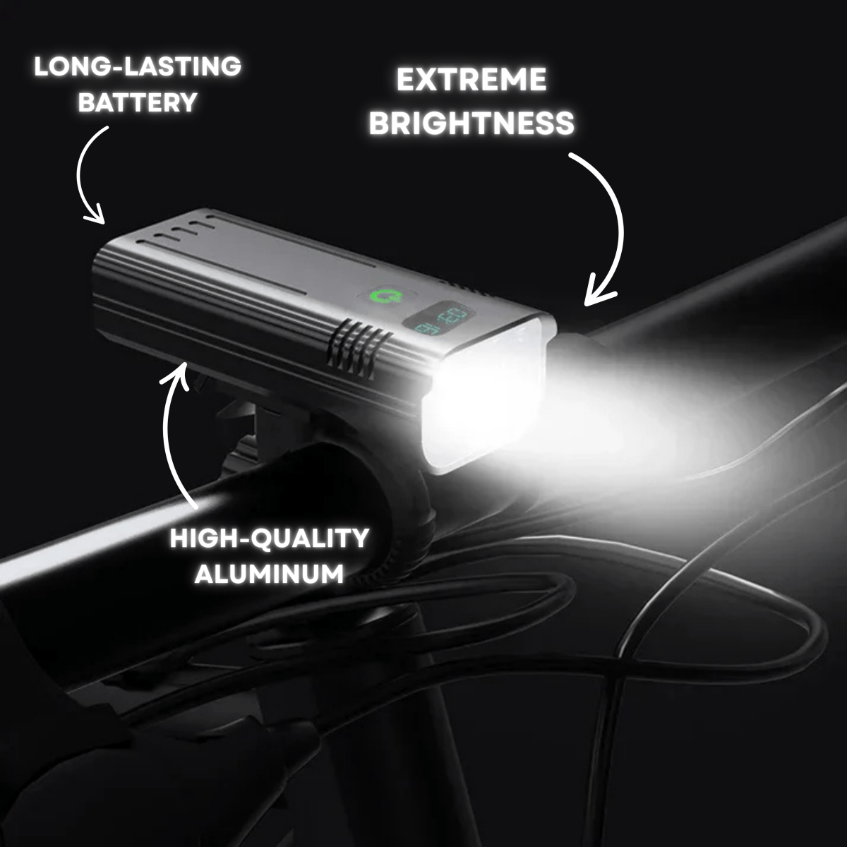 5000 Lumen Bike Light with 12 LEDs & USB-C Rechargeable Battery - Orthorun
