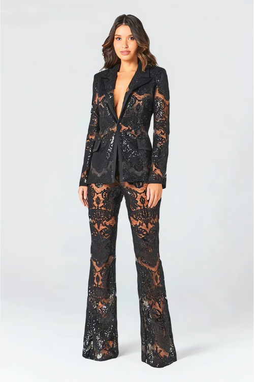 Islet | Women’s Sequin Blazer and Trousers Set
