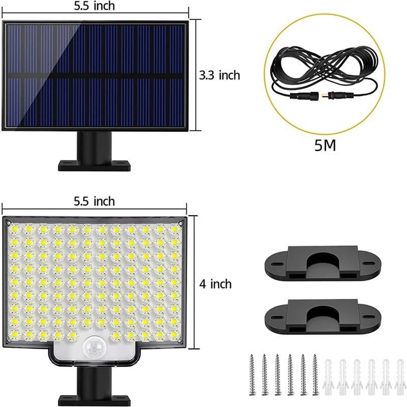 106 LED Solar Outdoor Light With Motion Sensor - Orthorun