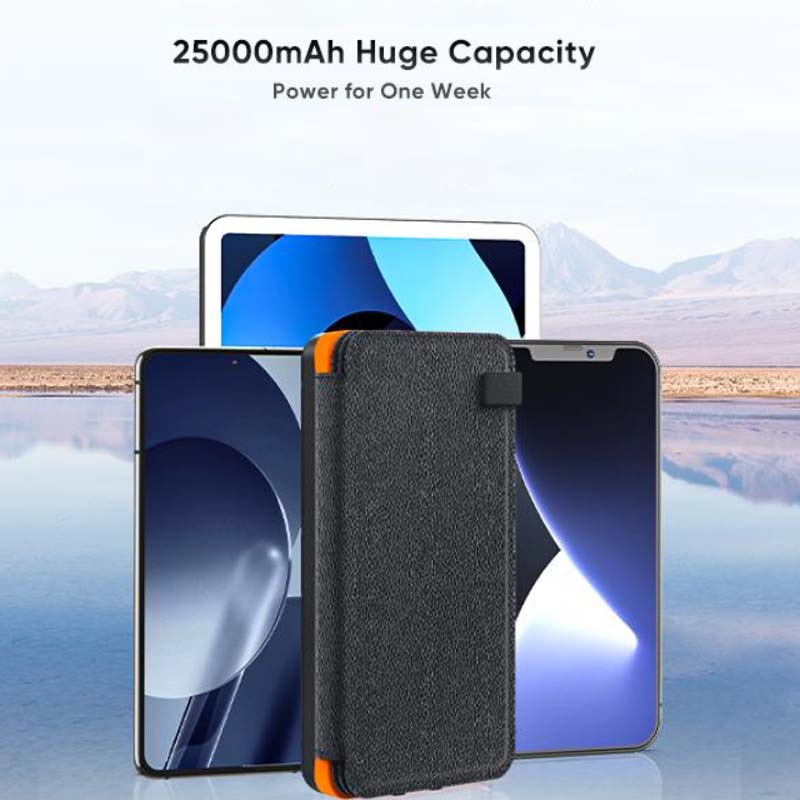 25000mAh high-performance solar power bank - quick charge - Orthorun